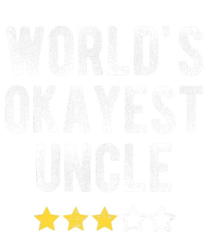 Worlds Best Okayest Uncle Funny Family Matching Costume Flat Bill Trucker Hat