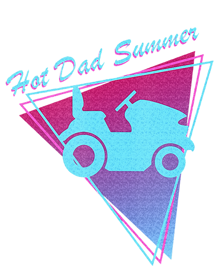 Hot Dad Summer Funny 80s Retro Riding Lawn Mower T-Shirt