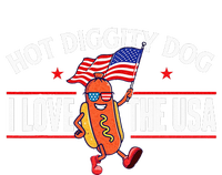 Hot Diggity Dog USA American Flag 4th Of July Fourth Dry Zone Grid Polo