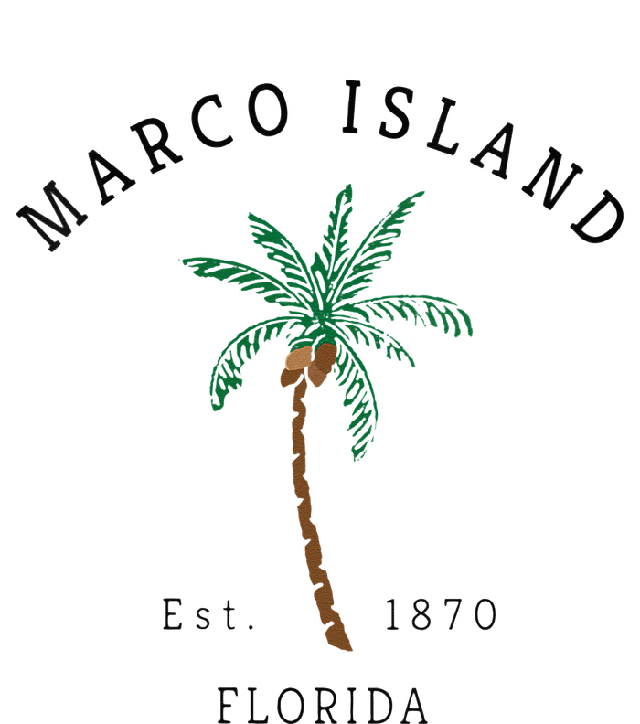 Marco Island Florida Colorful Palm Tree Retro Novelty Art 12 oz Stainless Steel Tumbler Cup