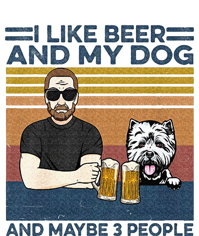 I Like Beer My Dog And Maybe 3 People Funny Dog Lovers Gift Tie-Dye T-Shirt