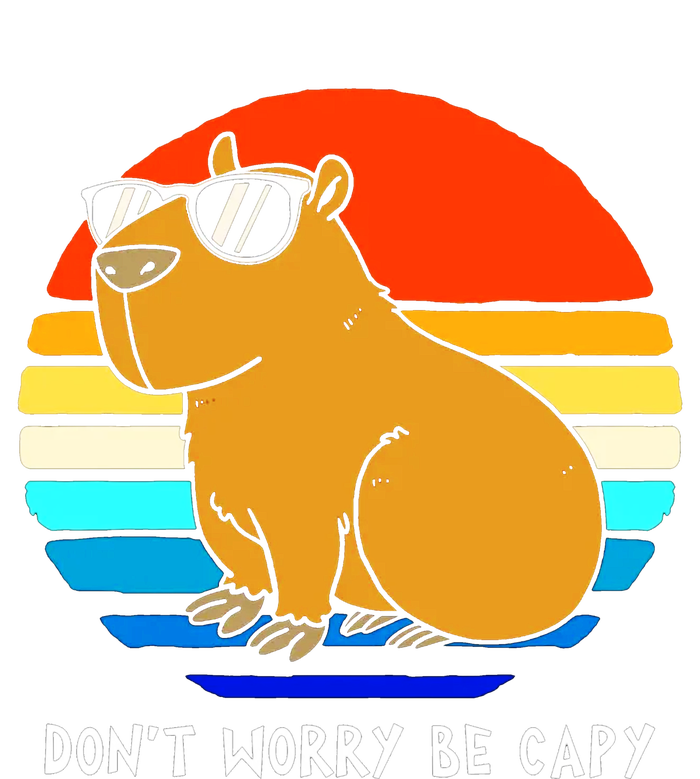 Retro Rodent Funny Capybara Dont Be Worry Be Capy T-Shirt