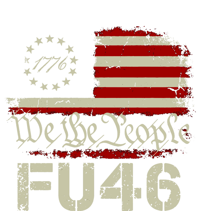 FU 46 Vintage 1776 American Flag Funny Biden Patriots FU46 Sustainable Bucket Hat