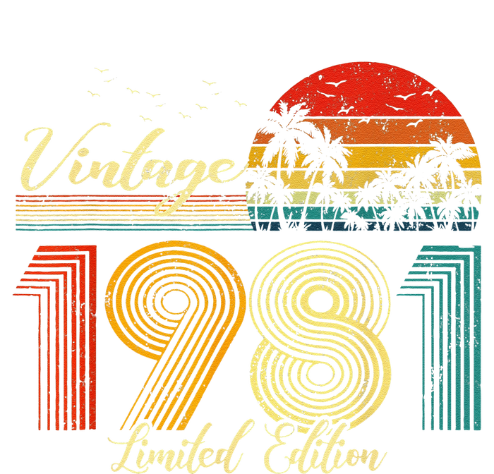 Vintage 1981 Limited Edition Women 42 Birthday T-Shirt