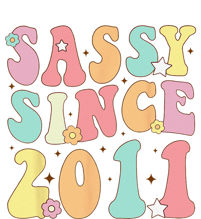 Sassy Since 2011 Groovy Retro Birthday Women T-Shirt