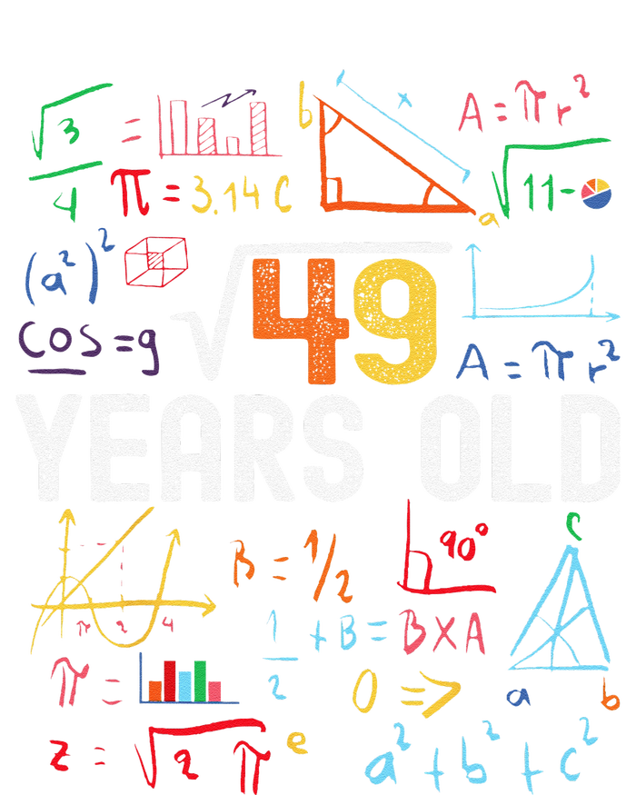 Square Root Of 49 7th Birthday 7 Years Old Birthday Hoodie