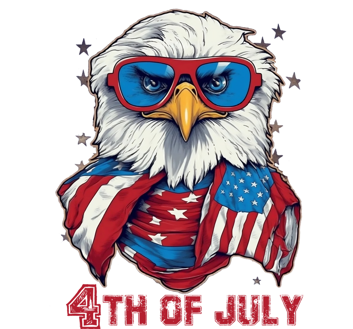 4th Of July Bald Eagle With American Flag T-Shirt