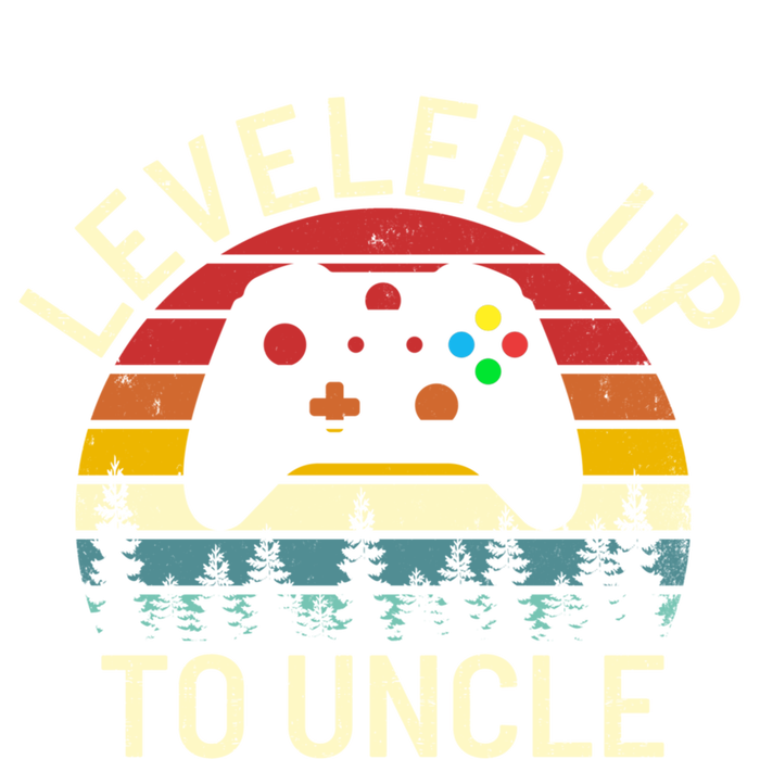 Vintage Retro Sunset Leveled Up To Uncle Funny Video Gamer Cute Gift T-Shirt