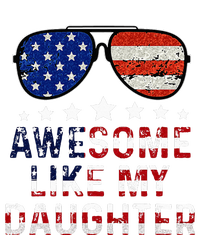 Awesome Like My Daughter Funny Father's Day & 4th Of July Women's Tri-Blend 3/4-Sleeve Raglan Shirt