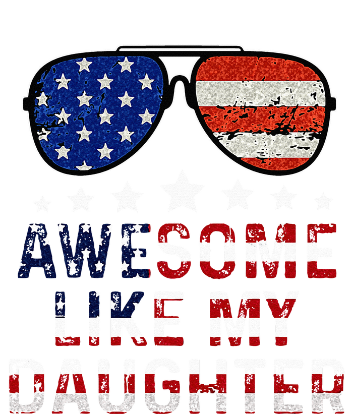 Awesome Like My Daughter Funny Father's Day & 4th Of July Women's Tri-Blend 3/4-Sleeve Raglan Shirt