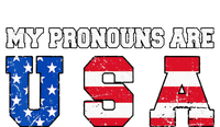 Funny 4th of July American Saying My Pronouns Are USA Cooling Performance Long Sleeve Crew