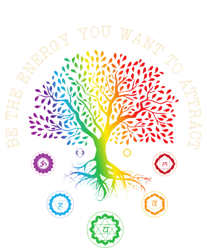 Chakra Tree Life Be the energy you want to attract Chakra Metallic Star Ornament