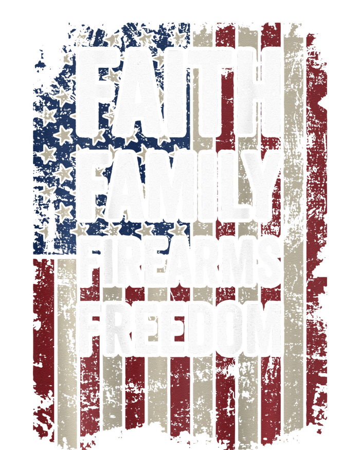 Faith Family Firearms & Freedom - Pro God Guns USA (ON BACK) T-Shirt