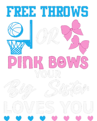 free throws or pink bows Big Sister loves you gender reveal Valucap Bio-Washed Visor