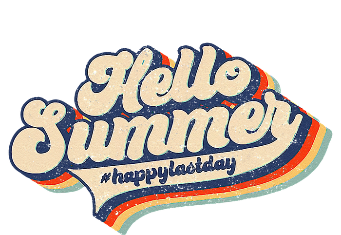 Retro 70s Hello Summer Happy Last Day Of School Teacher T-Shirt