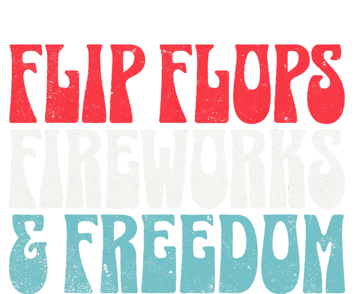 Retro American July 4th Summer Flip Flops Fireworks Freedom Coaster