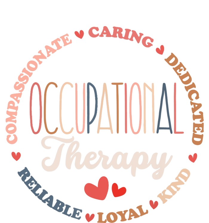 Occupational Therapy OT Therapist OT Month Groovy Womens Funnel Neck Pullover Hood