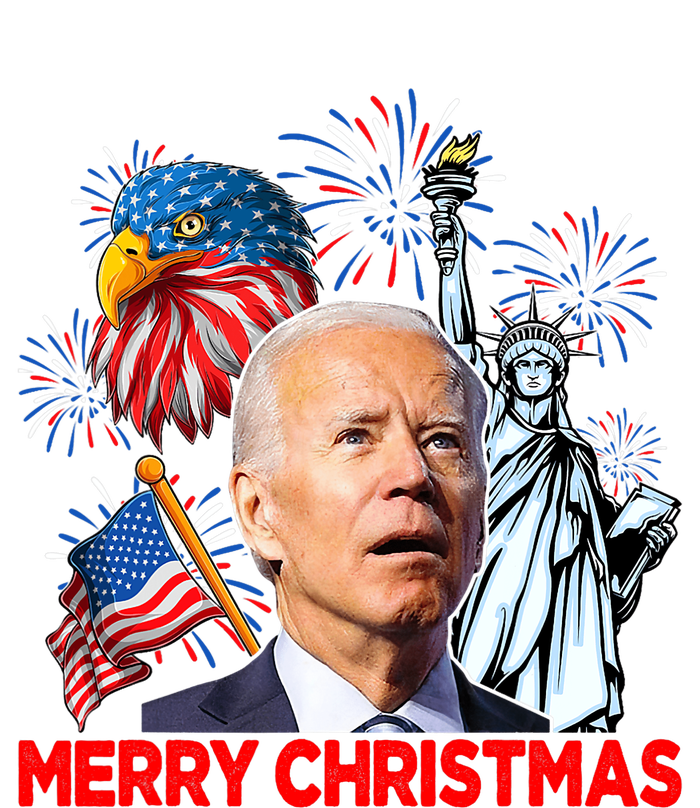 Funny Xmas Joe Biden Merry Christmas Funny 4th Of July T-Shirt