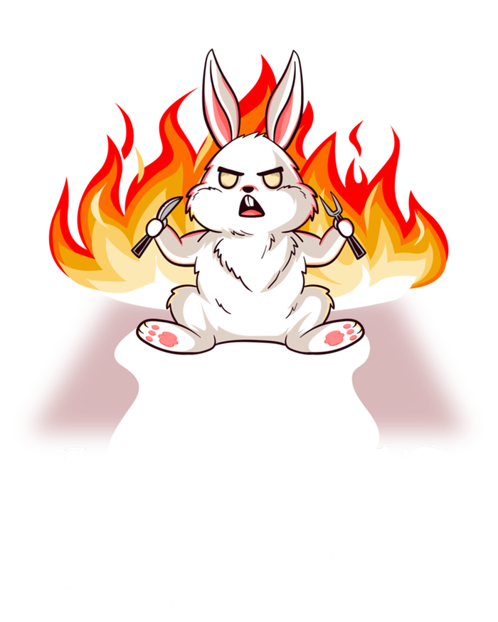 Always Hungry Knife Fire Bunny Rabbit Kawaii Anime Rodent Gift T-Shirt