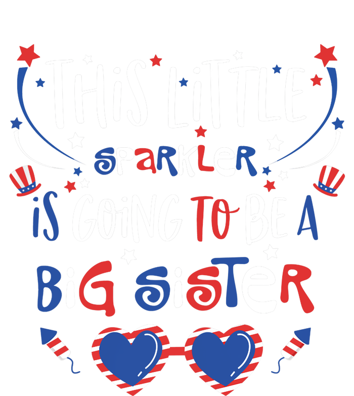 Big Sister Sparkler 4th of July Pregnancy Announcement Girl Tie-Dye T-Shirt