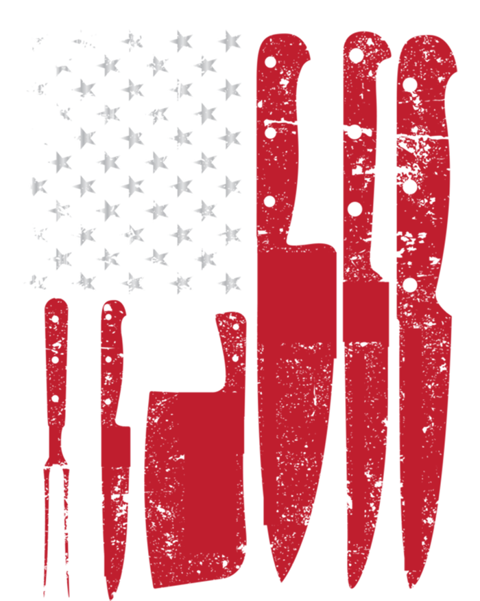 American Flag Kitchen Butcher Knife Set Funny Gift Premium T-Shirt