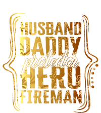 Husband Daddy Protector Hero Fire Tie Dye Golden Fathers Funny Gift T-Shirt