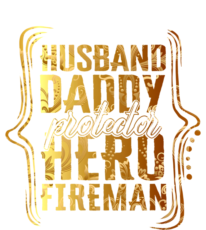 Husband Daddy Protector Hero Fire Tie Dye Golden Fathers Funny Gift T-Shirt