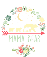 Mama Bear With 3 Cubs Funny Gift Floral Mothers Day Women's Tri-Blend 3/4-Sleeve Raglan Shirt