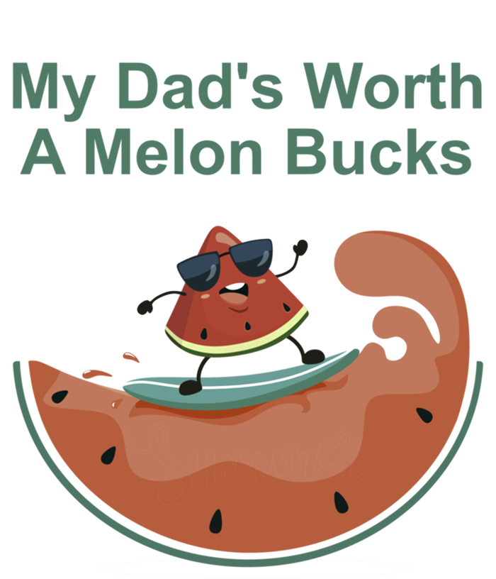 My Dad Is Worth A Melon Bucks Funny Surfing Fathers Day Gift Insulated Varsity Jacket