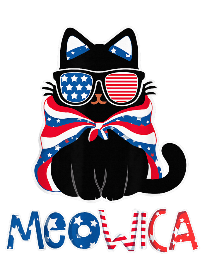 Patriotic Cat Meowica Sunglasses 4th of July Funny Cat Lover T-Shirt