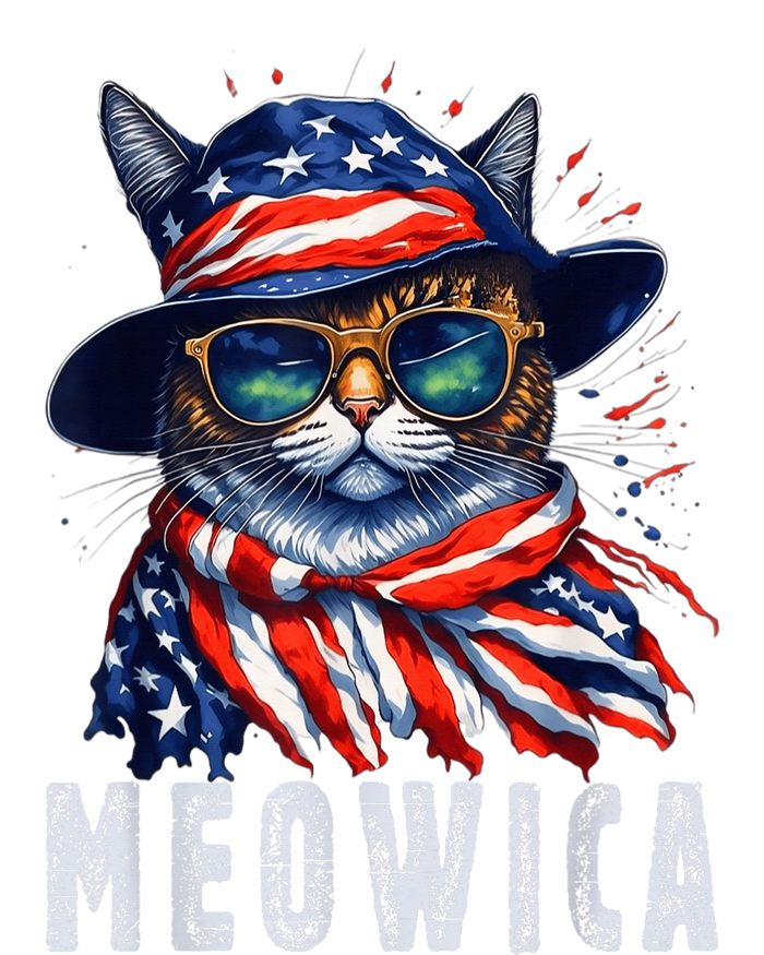 MEOWICA Cat 4th July Sunglasses Merica Cat American Flag Canvas