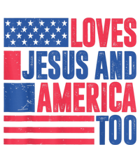 Loves Jesus And America Too 4th Of July Patriotic Wo  T-Shirt