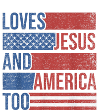 Loves Jesus And America Too 4th of July Proud Wo  Womens Funnel Neck Pullover Hood