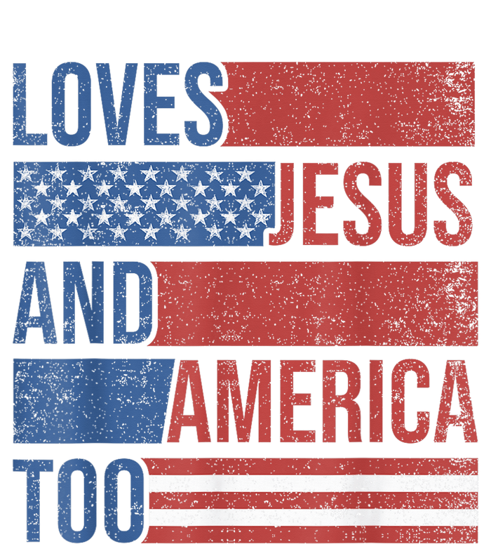 Loves Jesus And America Too 4th of July Proud Wo  Womens Funnel Neck Pullover Hood