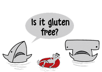 Is This Gluten Free Funny Shark Snack Marine Biologist Kids T-Shirt