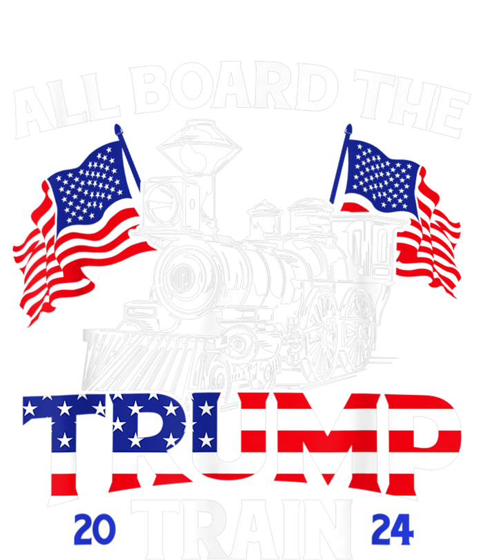 All Aboard Trump Train 2024 American Flag Trump Support Valucap Bio-Washed Visor