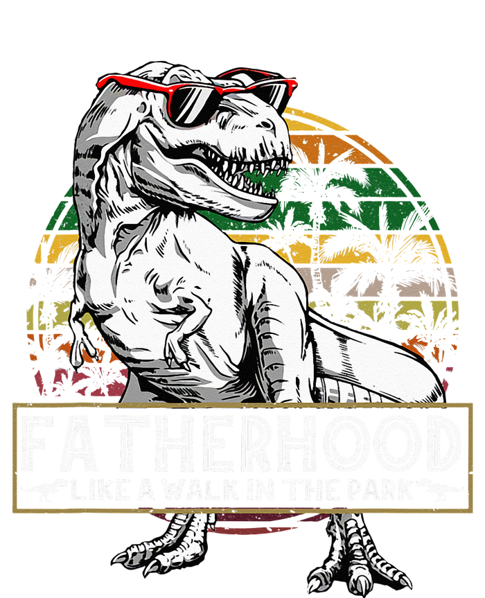 Dinosaur Fatherhood Is A Walk In The Park Fathers High Crown Mesh Back Trucker Hat