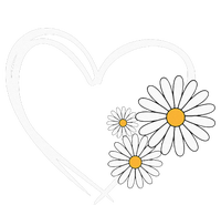 Heart With Daisy Flowers Daisies With Heart Outline T-Shirt