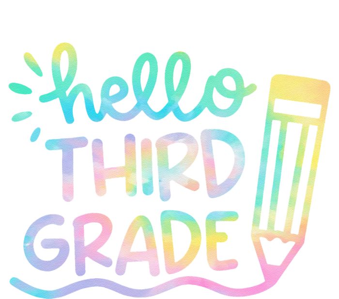 Hello 3rd Grade Tie Dye Teachers Kids Back To School Funny Women's Strappy Tank