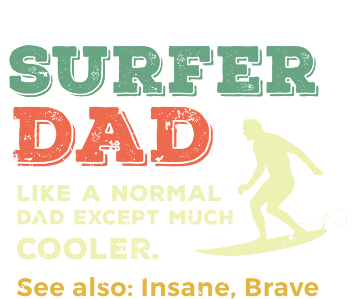 Retro Father Surfing Vintage Surfer Dad Beach 1970s Surf Gift Hoodie