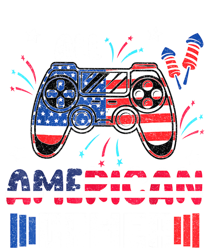 4th Of July Kids Men All American Gamer Flag Cooling Performance Long Sleeve Crew