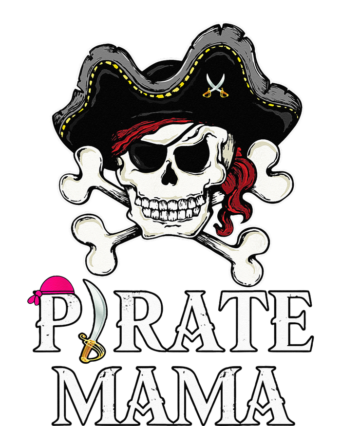 Pirate Mama Costume Jolly Roger Crossbones Funny Pirate Mom Tall Long Sleeve T-Shirt