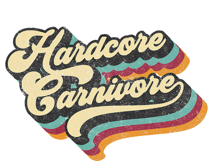 Hardcore Carnivore BBQ Meat Eating Lover 70s Retro Text Baby Long Sleeve Bodysuit