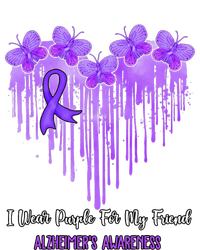 Heart I Wear Purple For My Friend Alzheimers Awareness Month Women's Racerback Tank