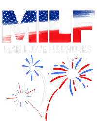 Funny 4th of July shirt MILF Man I Love Fireworks USA Flag Pom Pom 12in Knit Beanie