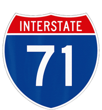 I 71 Interstate Highway Shield Sign A1 Funny Women's Perfect Tri Rocker Tank