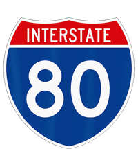 I 80 Interstate Highway Shield Sign = Funny T-Shirt