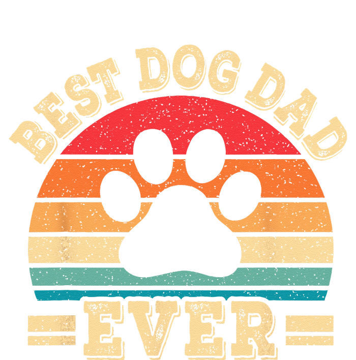 Best Dog Dad Ever Funny Dog Paw Daddy Father Retro Dog Lover Sustainable Bucket Hat