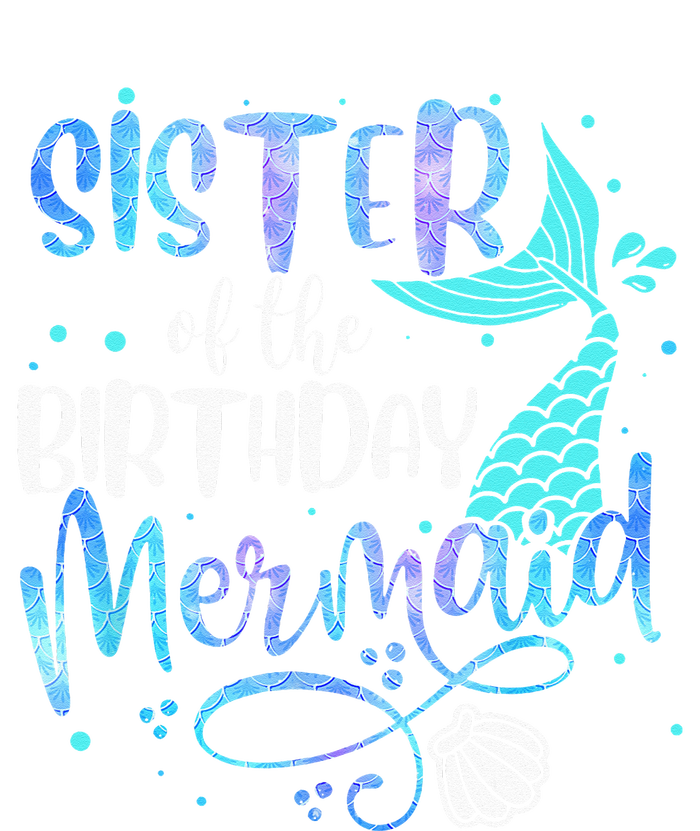 Sister Of The Birthday Mermaid Family Matching Party Squad Womens Cotton Relaxed Long Sleeve T-Shirt