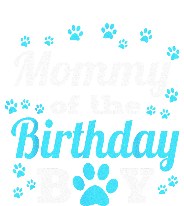 Mommy Of The Birthday Boy Dog Paw Bday Party Celebration Ladies Long Sleeve Shirt